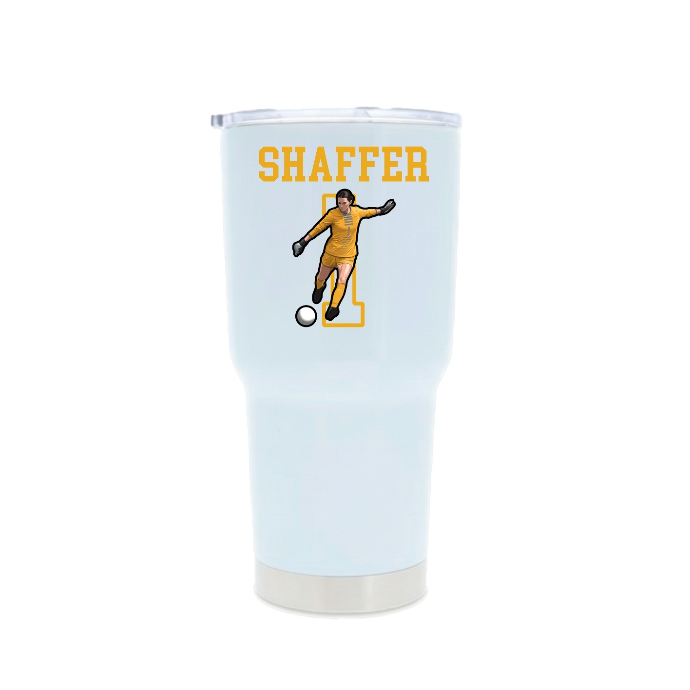30oz Stainless Steel Tumbler — Shirsey in White