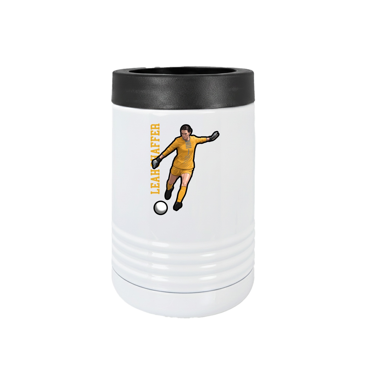 Beverage Holder — Name Vertical in White