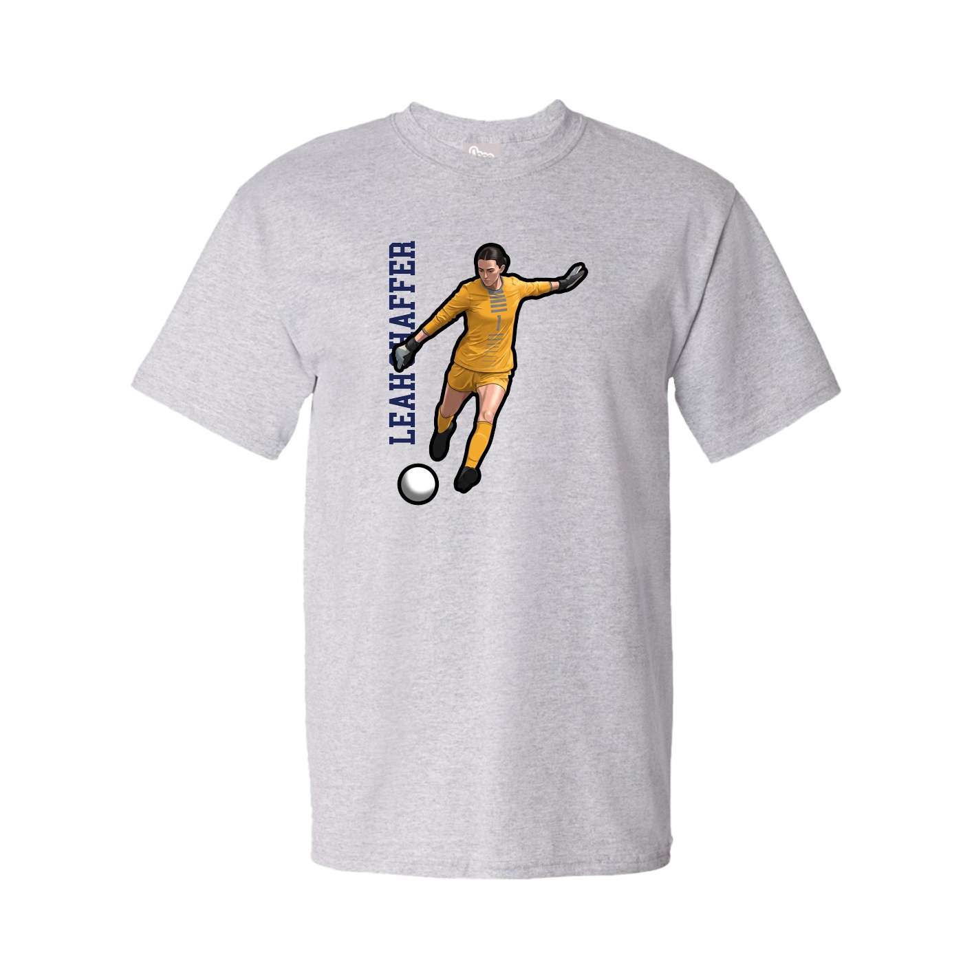 Tee — Name Vertical in Grey