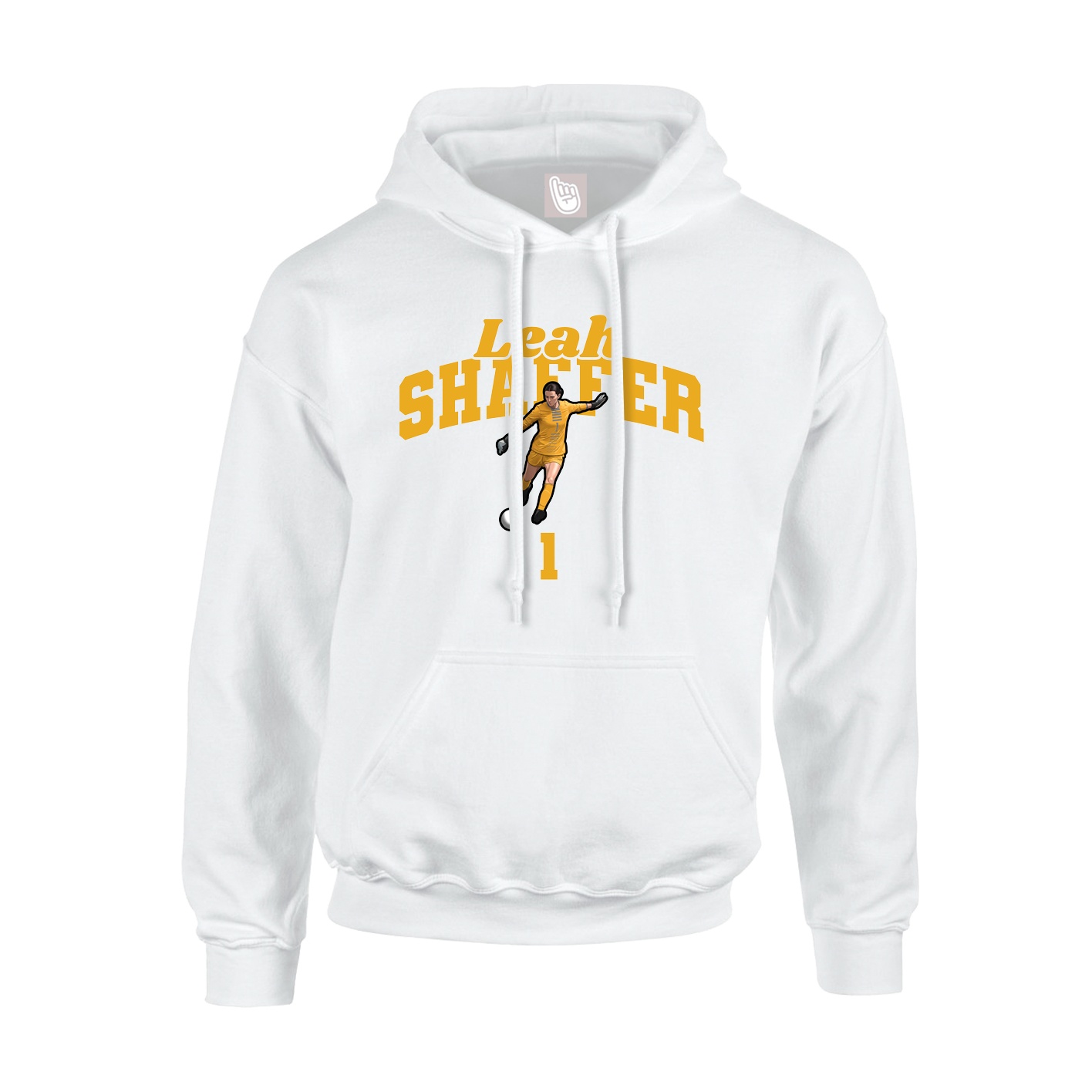 Youth Hoodie — Signature Arch in White