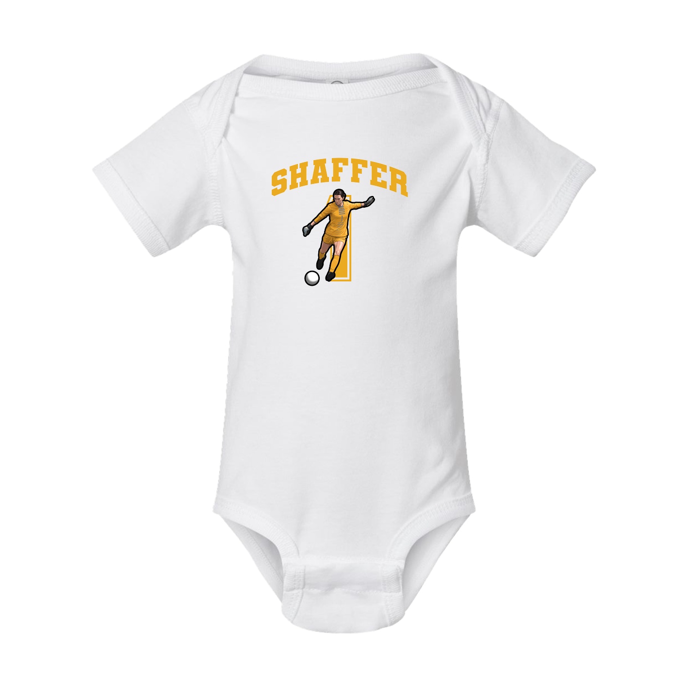 Baby Onesie — Number in White