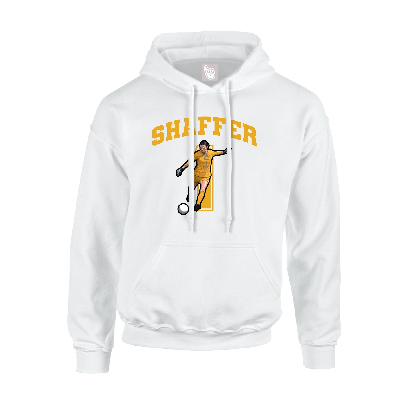 Hoodie — Number in White