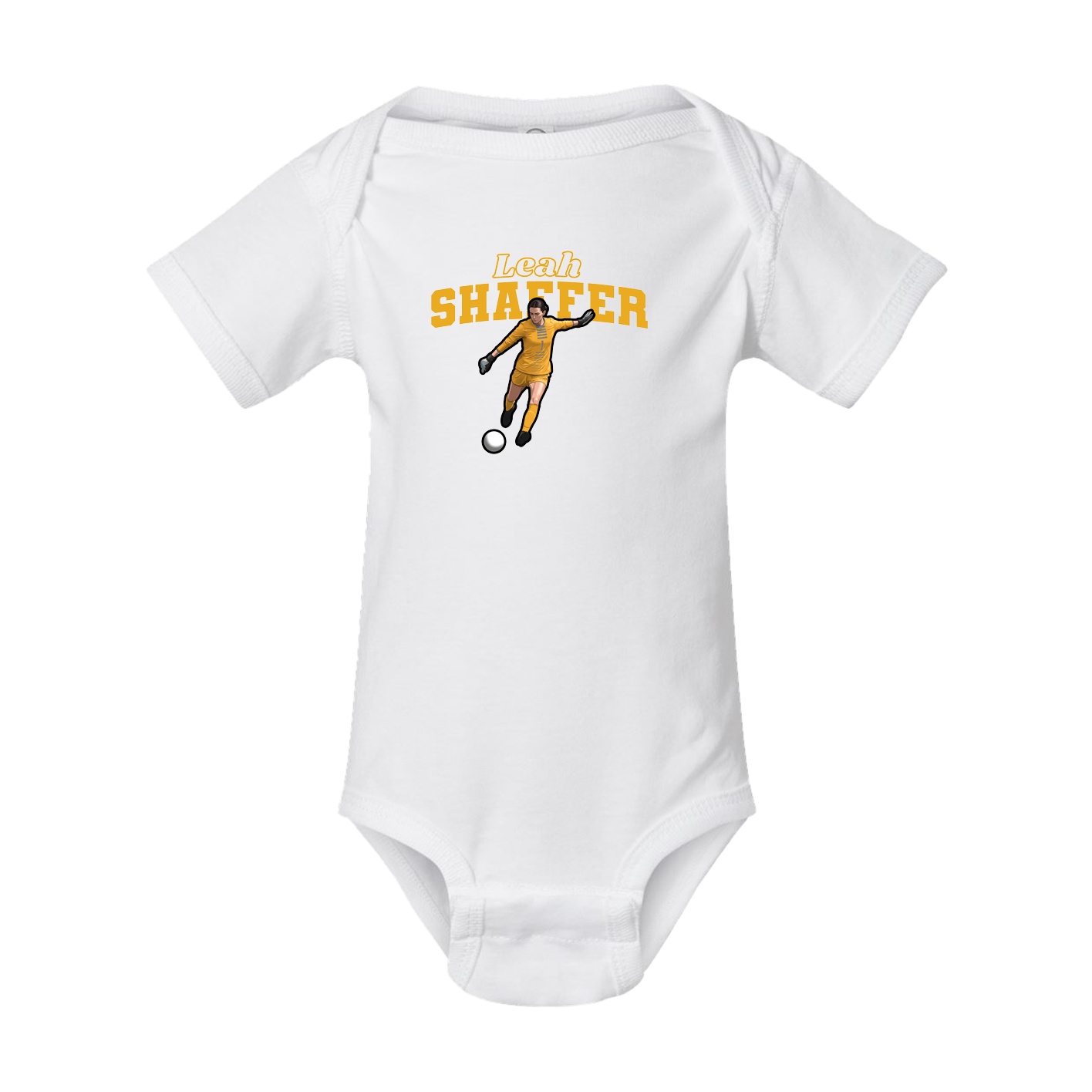 Baby Onesie — Name Arch in White
