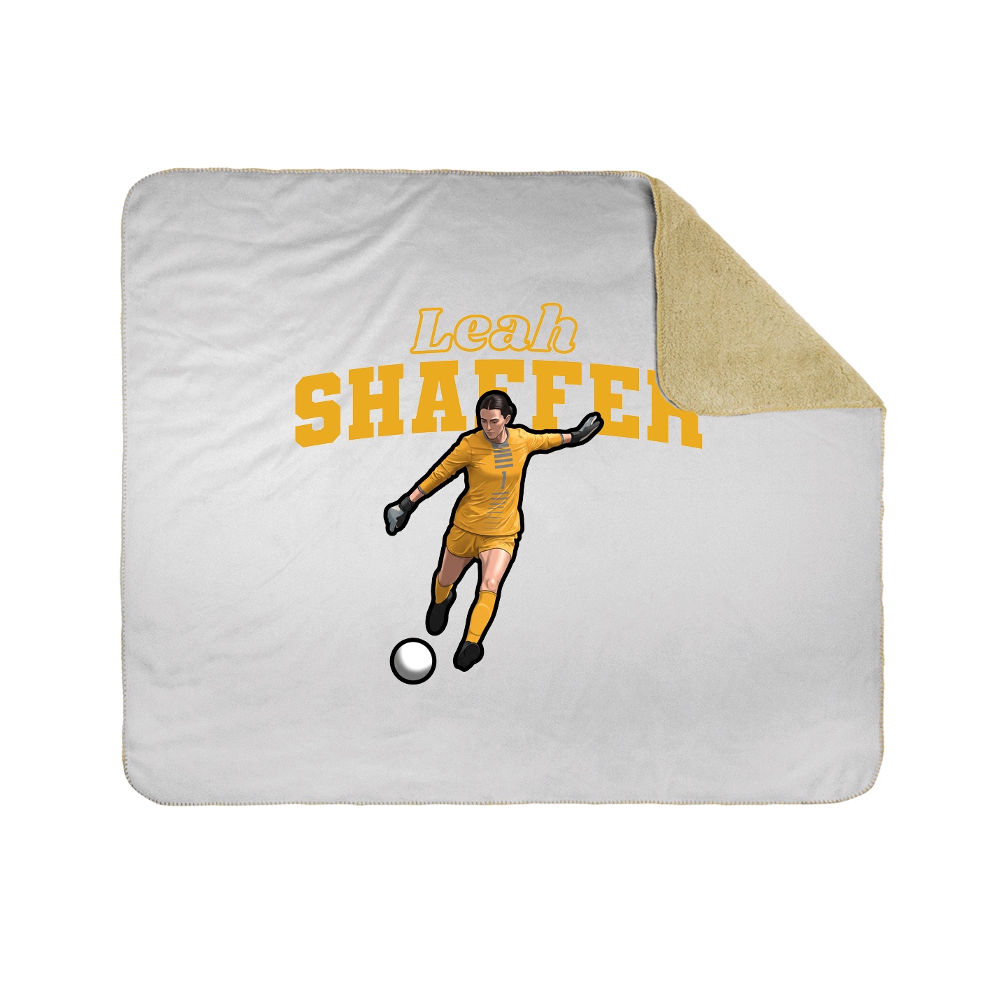 Throw Blanket — Name Arch in White