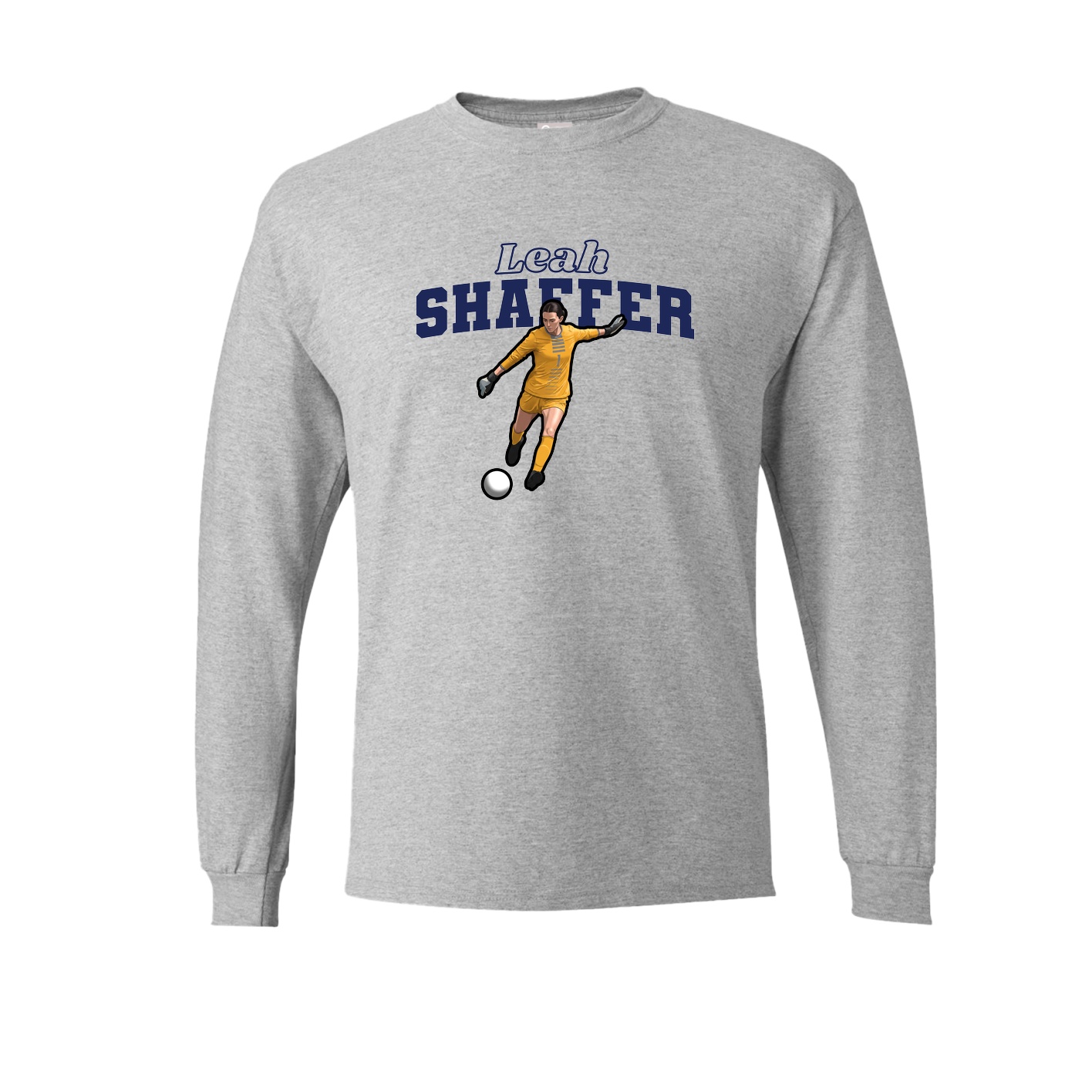 Long Sleeve Tee — Name Arch in Grey