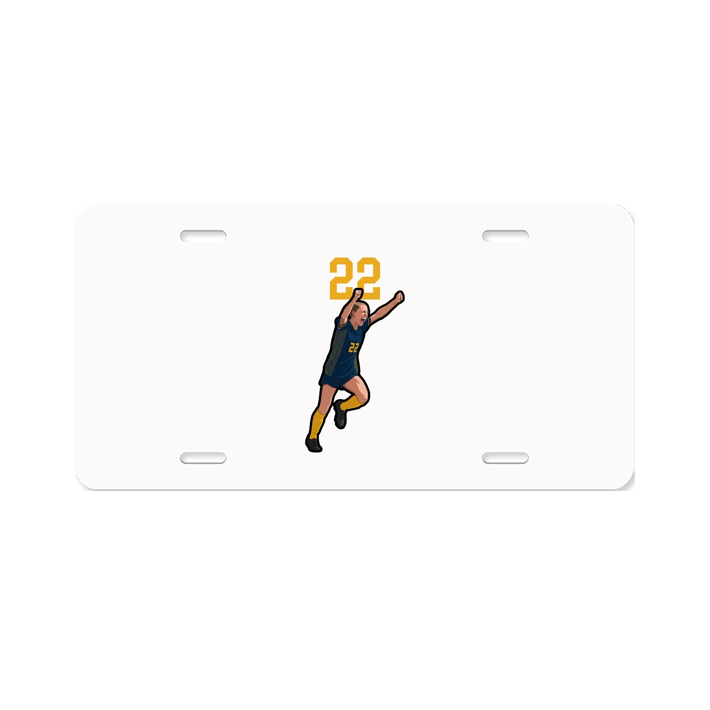 License Plate — Number Top in Classic