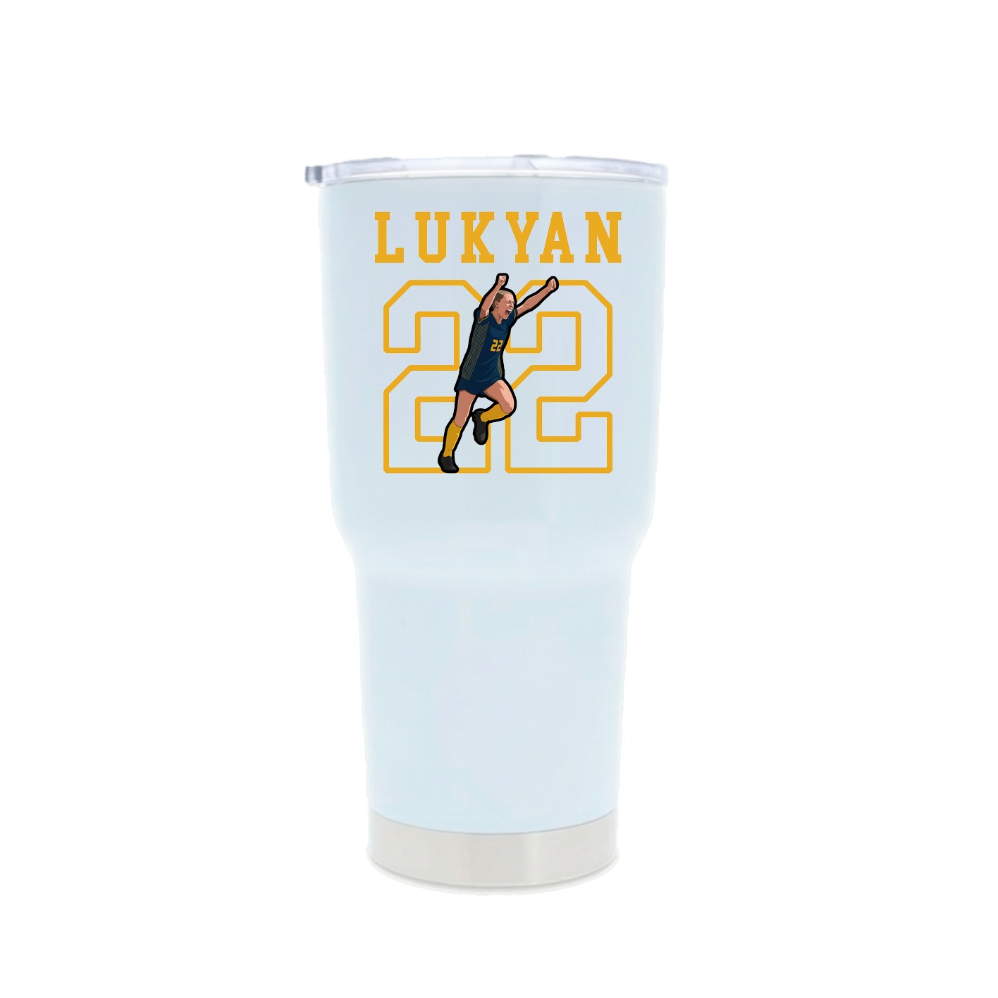 30oz Stainless Steel Tumbler — Shirsey in White