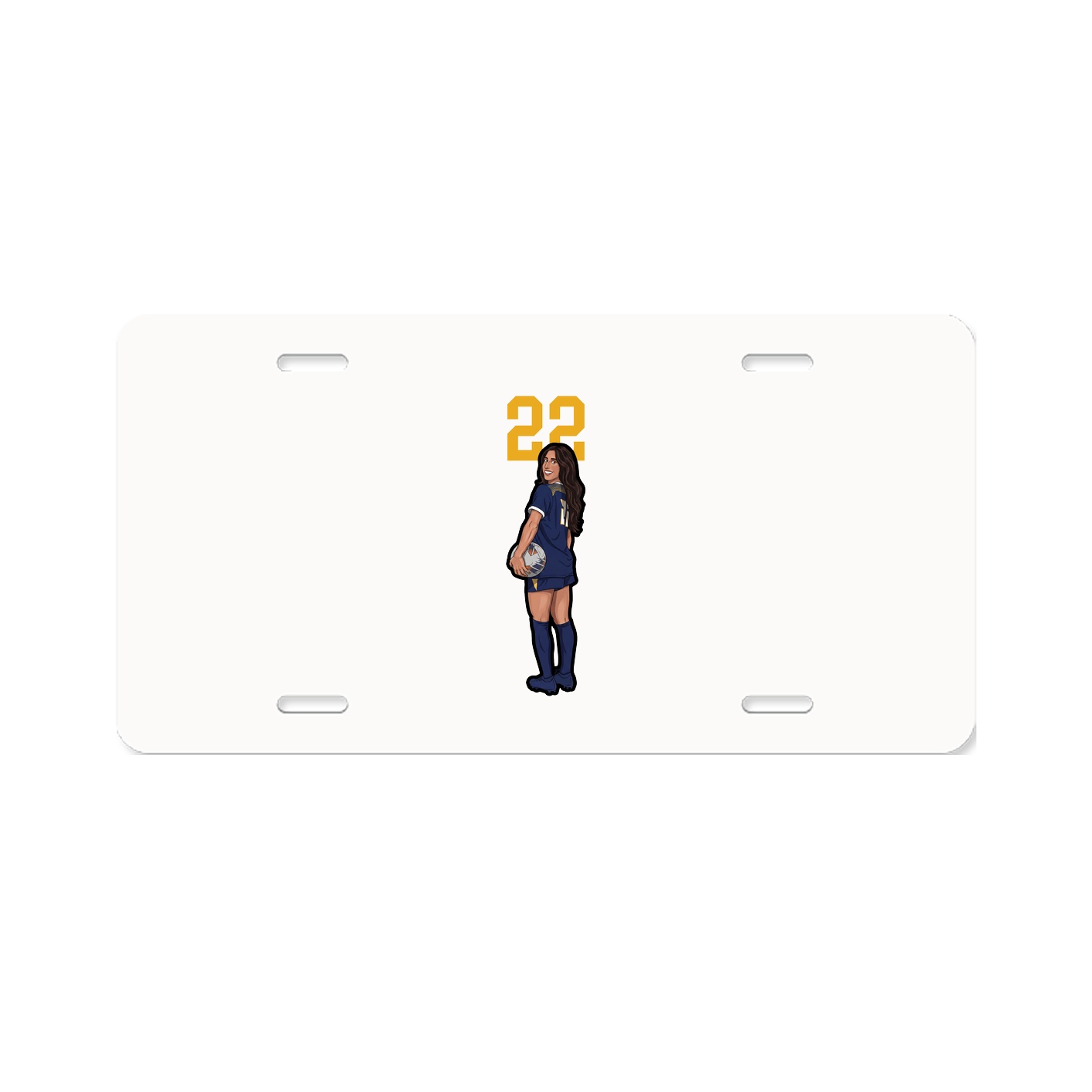 License Plate — Number Top in Classic