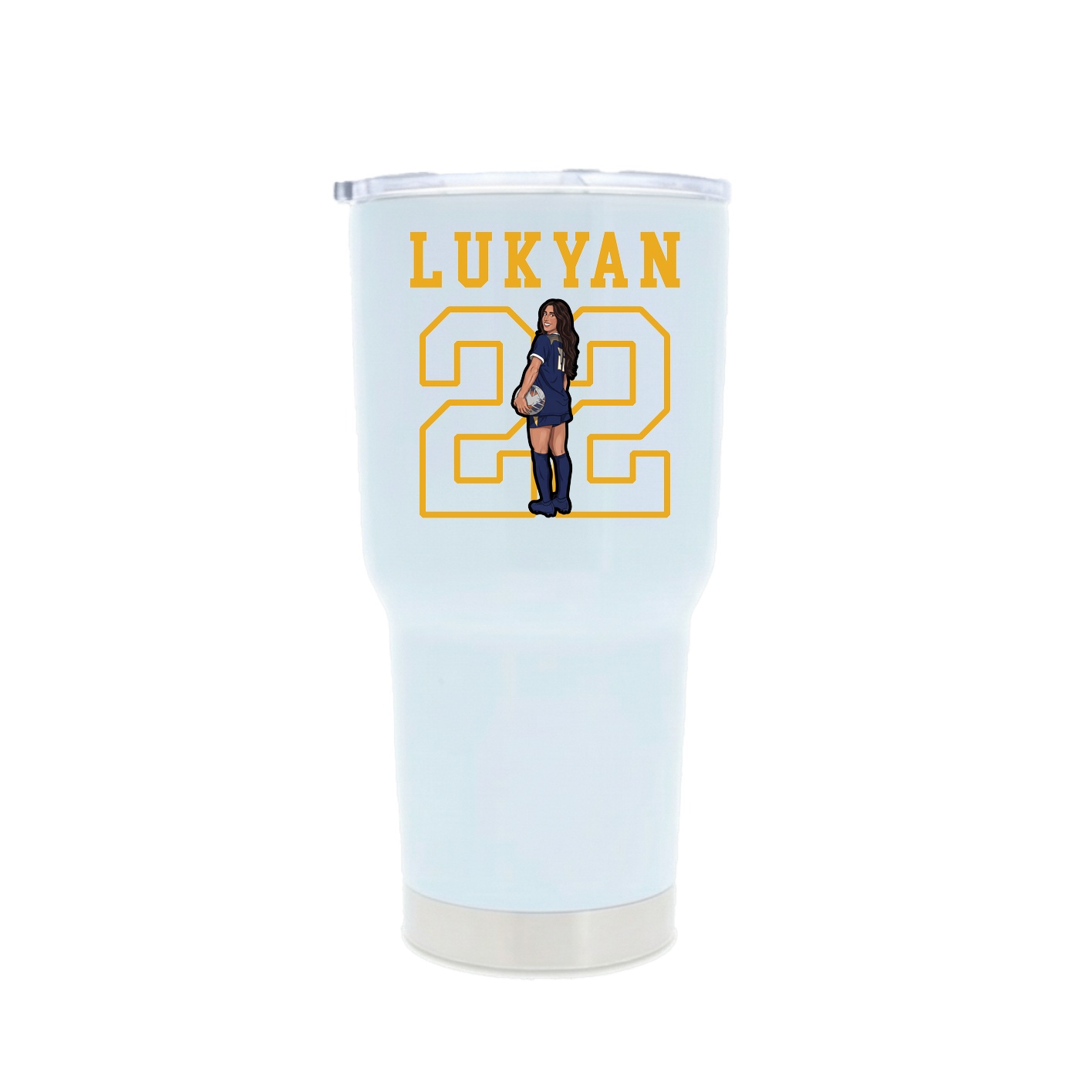 30oz Stainless Steel Tumbler — Shirsey in White