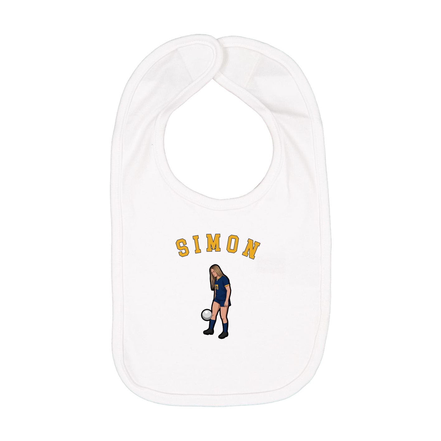 Infant Bib — Shirsey Arch in White