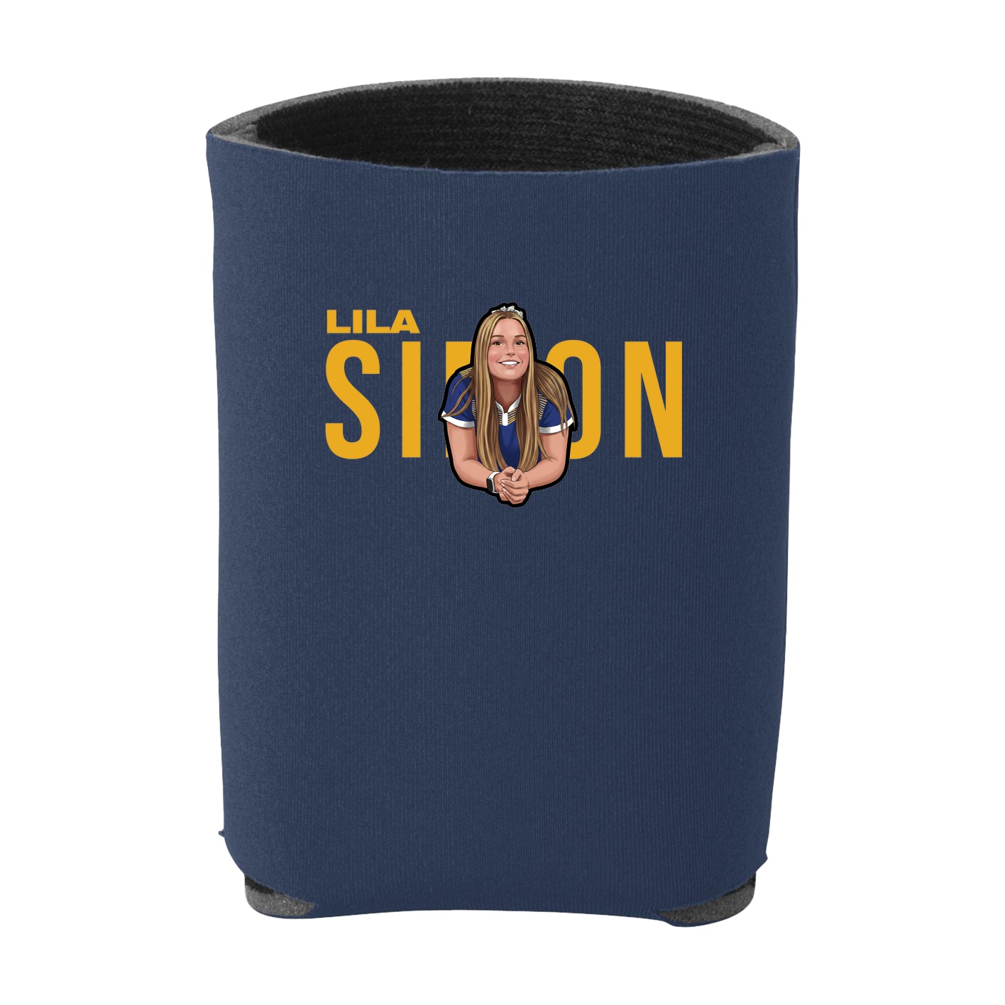 Can Holder — Player Name in Navy