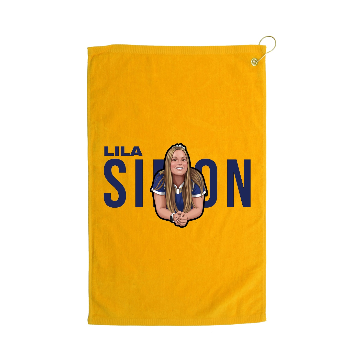 Golf Towel — Player Name in Gold