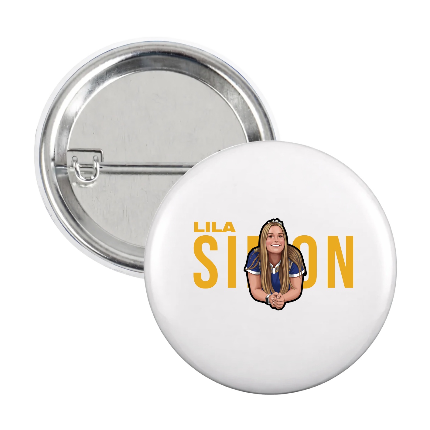 Game Day Button — Player Name in White