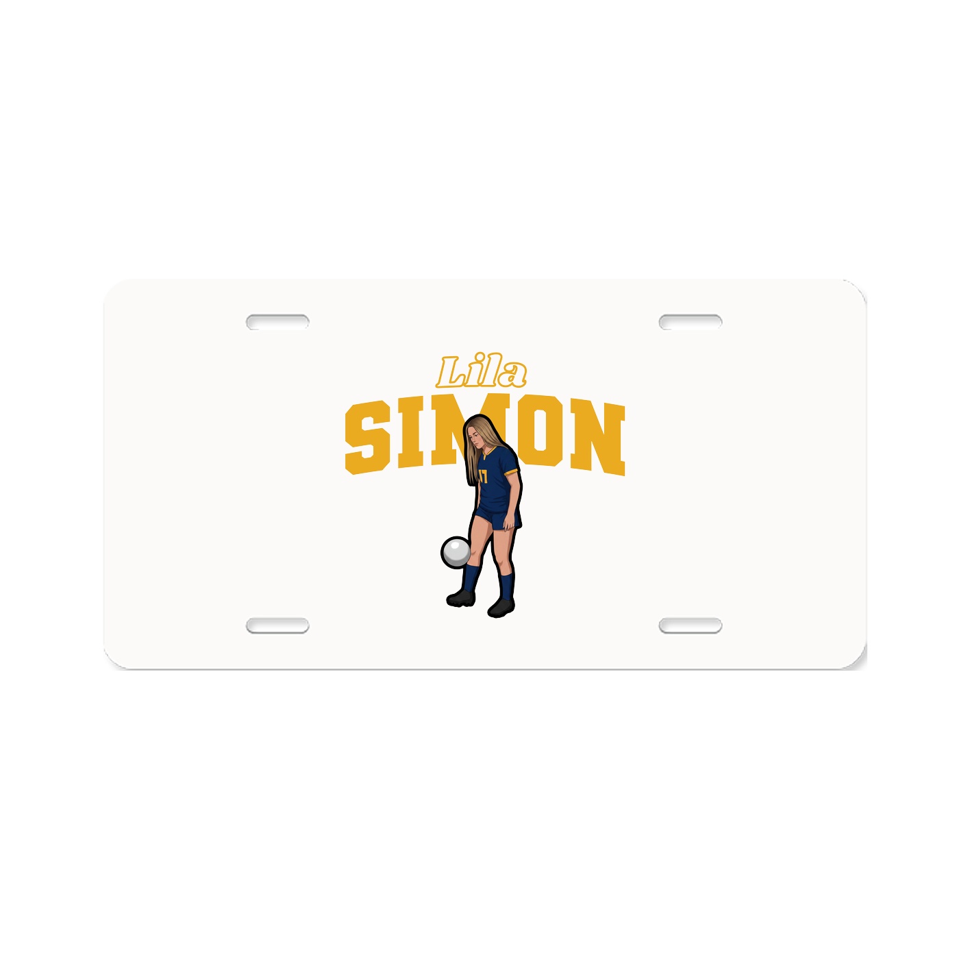 License Plate — Name Arch in Classic