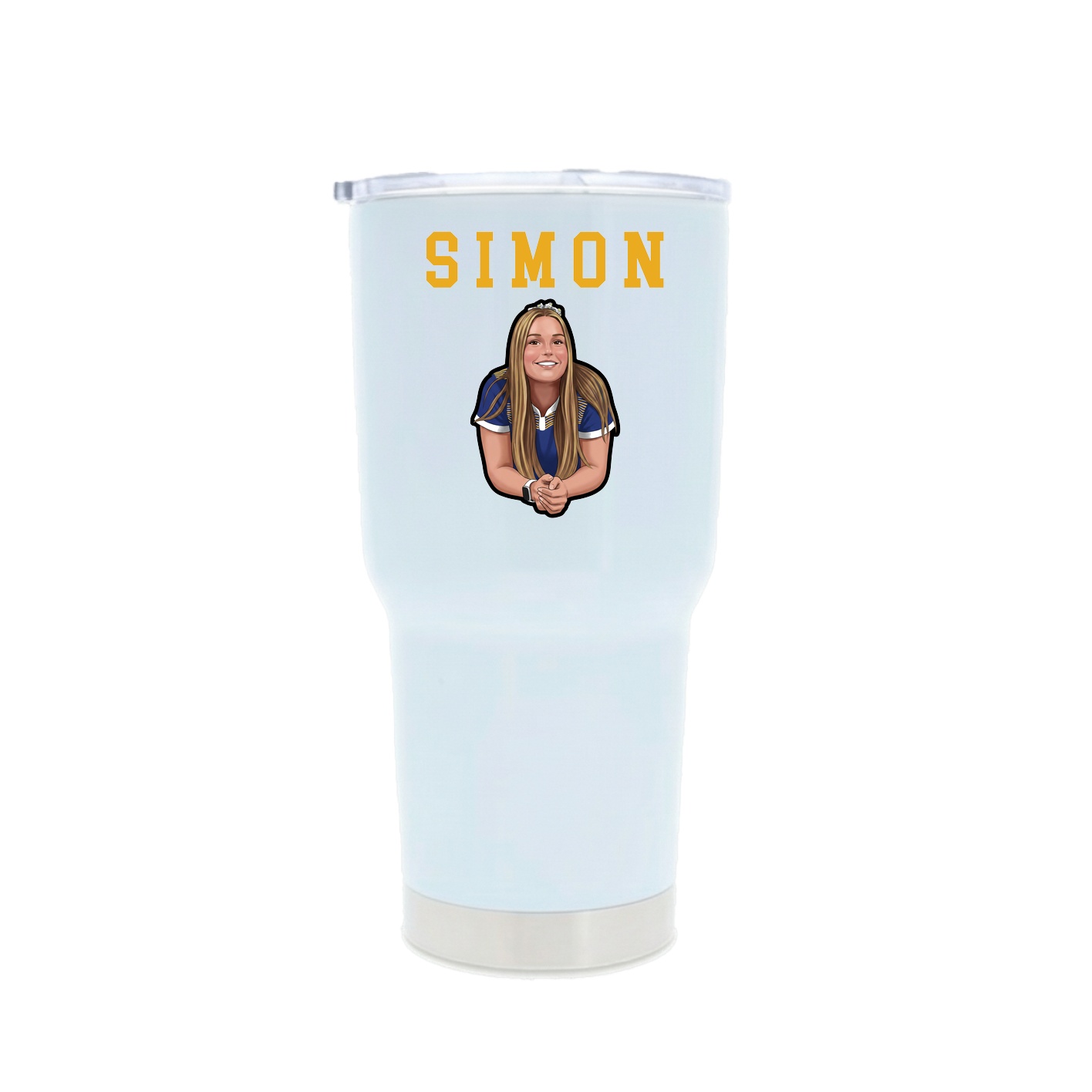 30oz Stainless Steel Tumbler — Shirsey in White