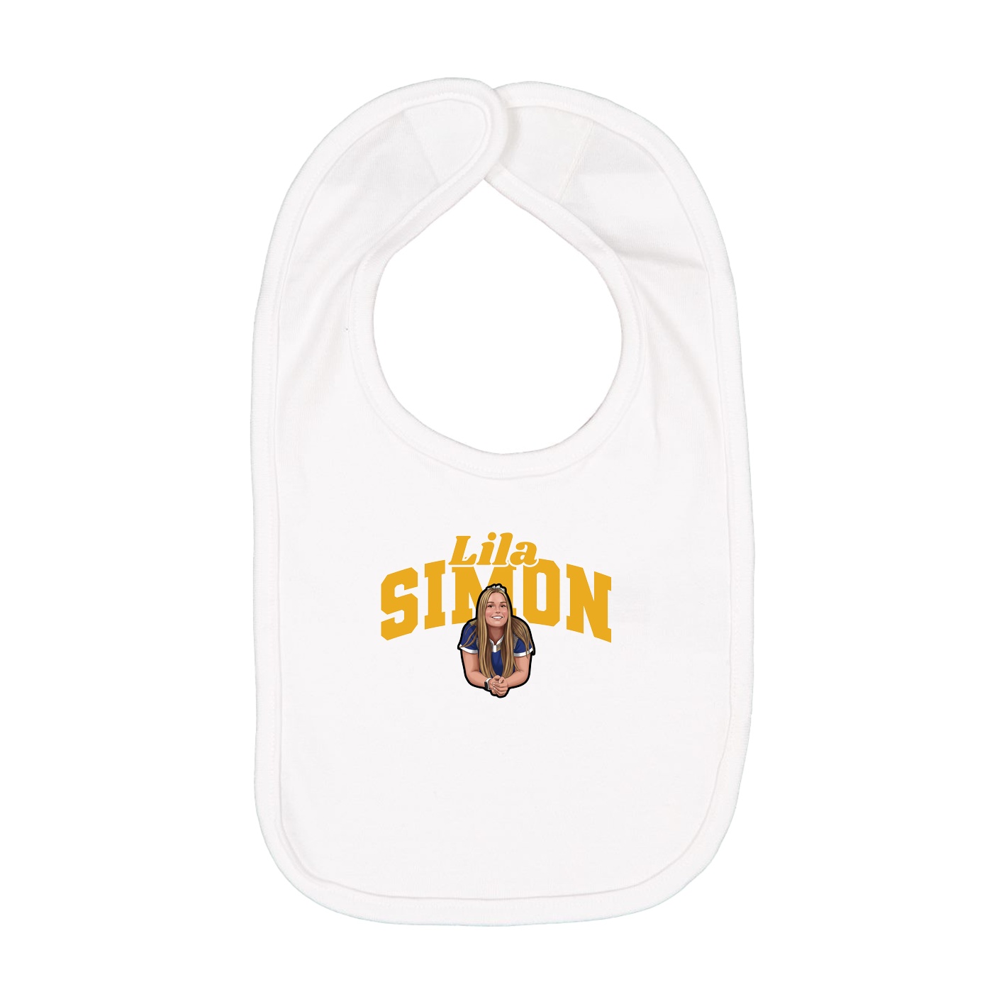 Infant Bib — Signature Arch in White