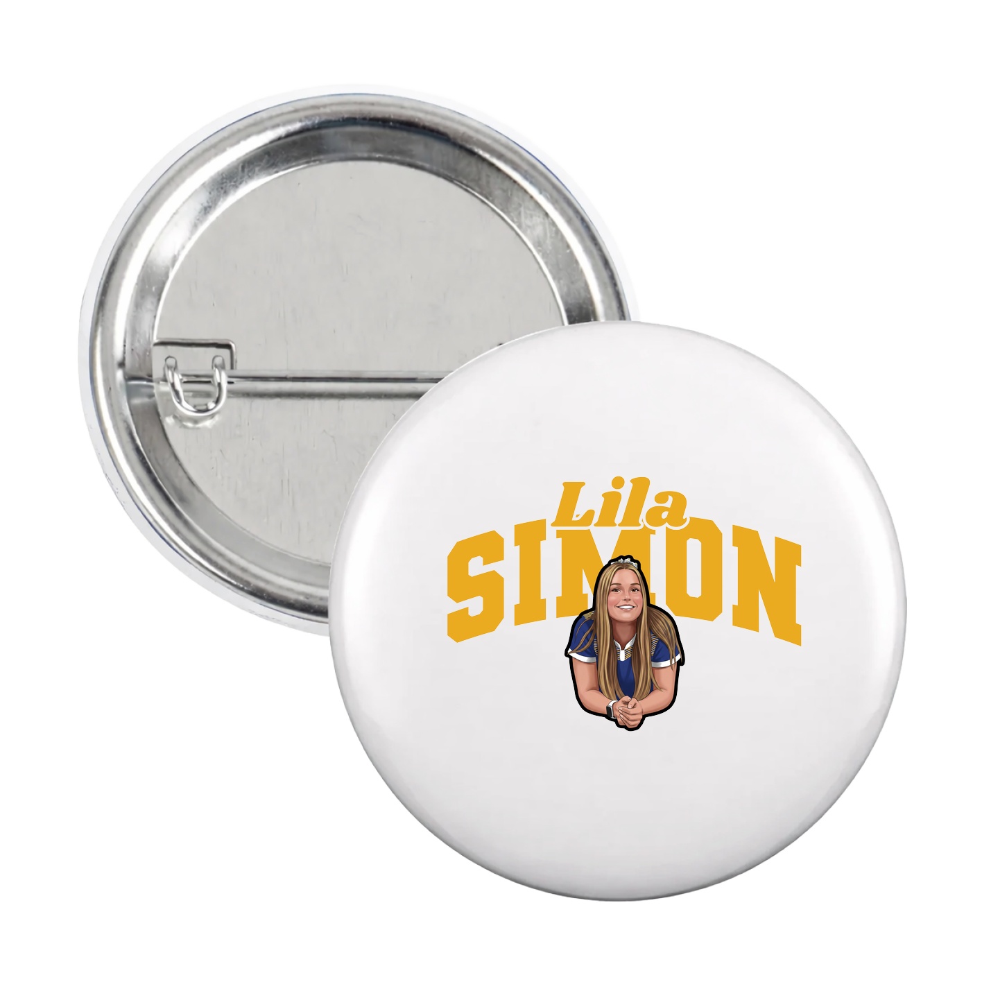 Game Day Button — Signature Arch in White