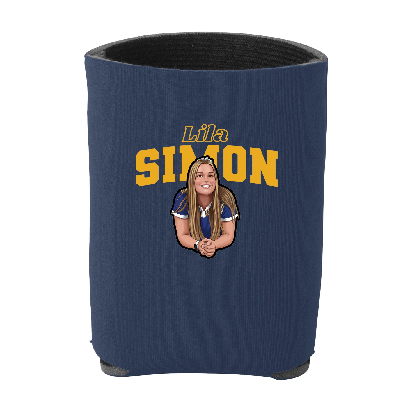 Can Holder — Name Arch in Navy