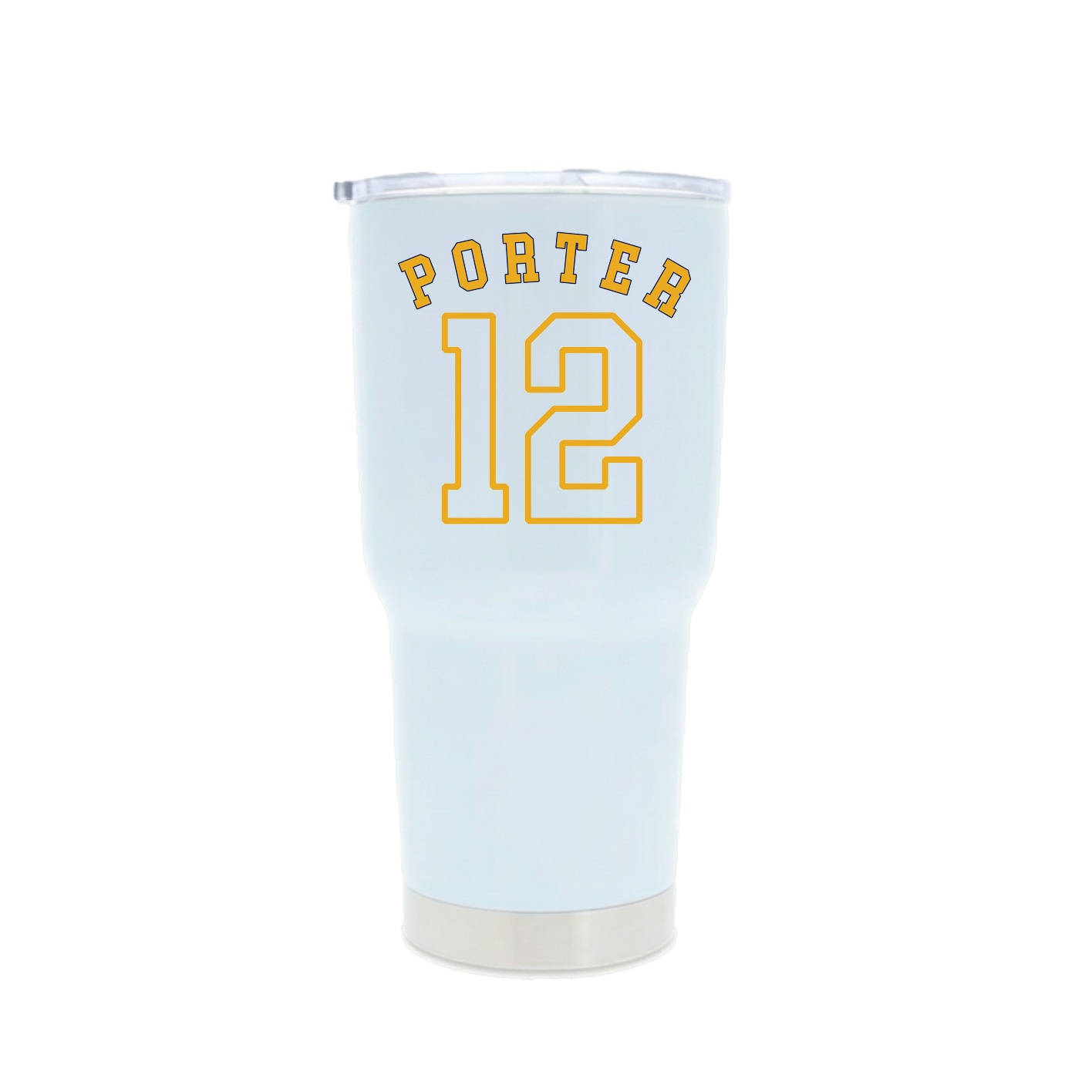 30oz Stainless Steel Tumbler — Shirsey Arch in White