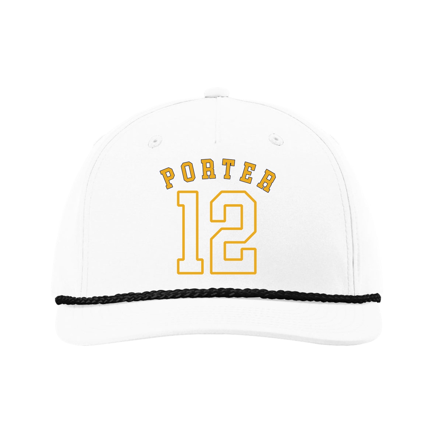 Five-Panel Classic Rope Cap — Shirsey Arch in White