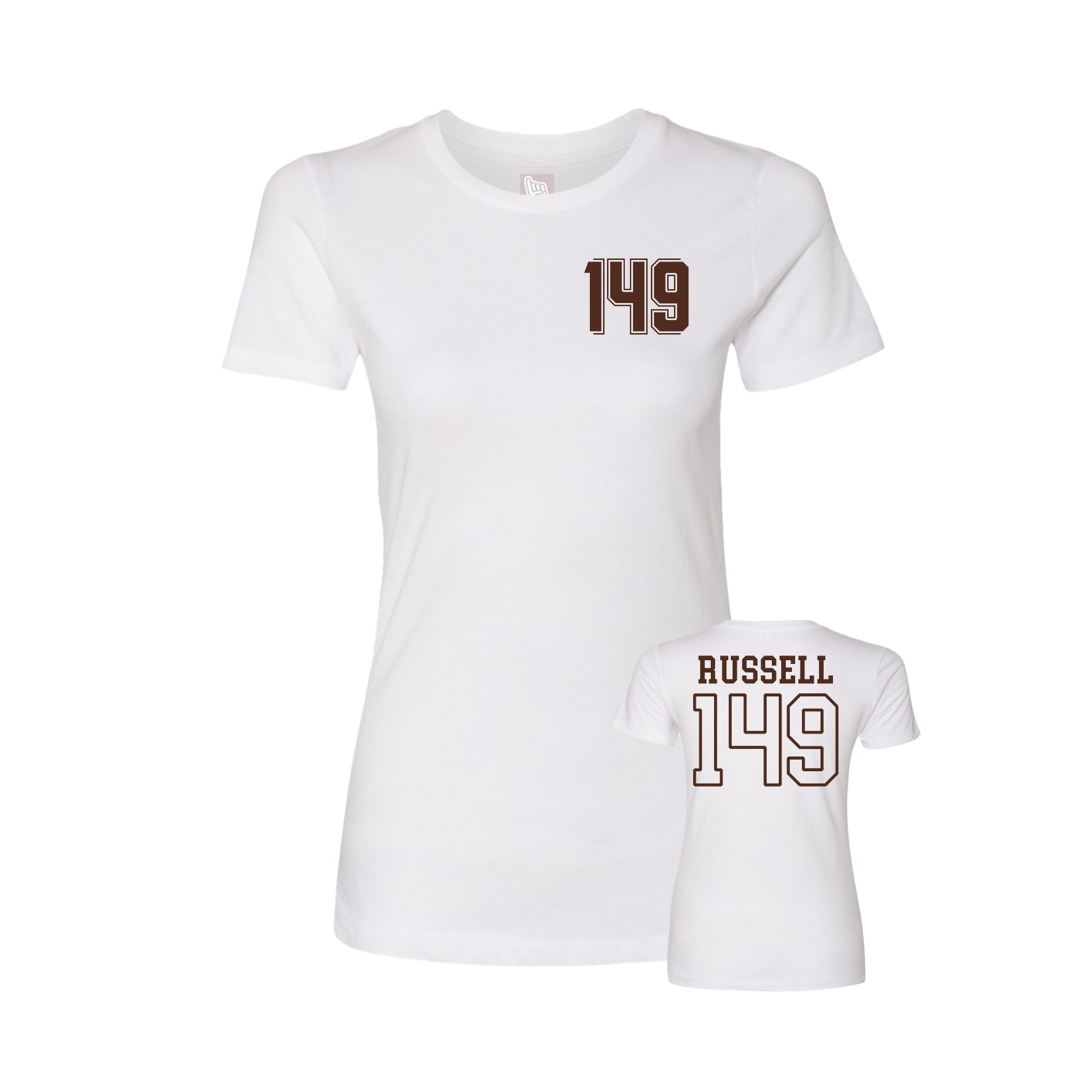 Womens Tee — Chest Back in White