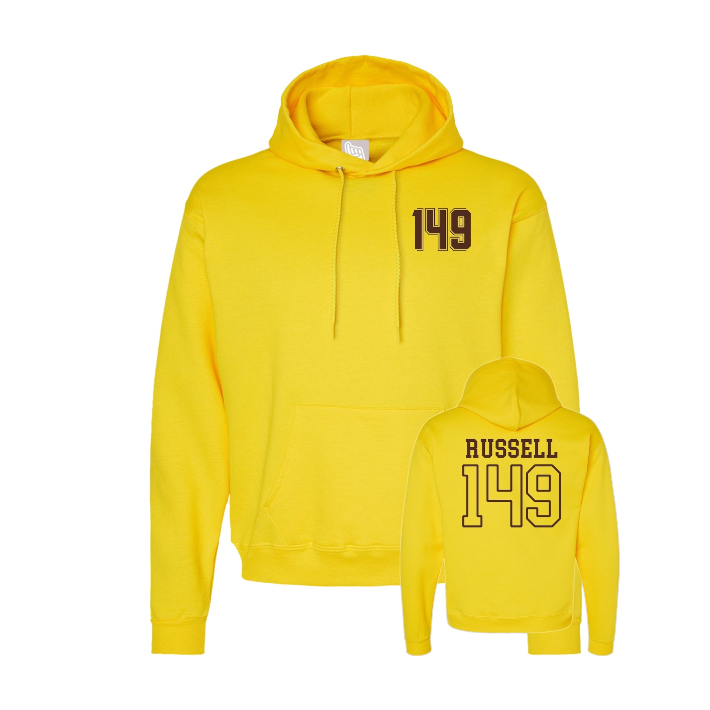 Hoodie — Chest Back in Yellow