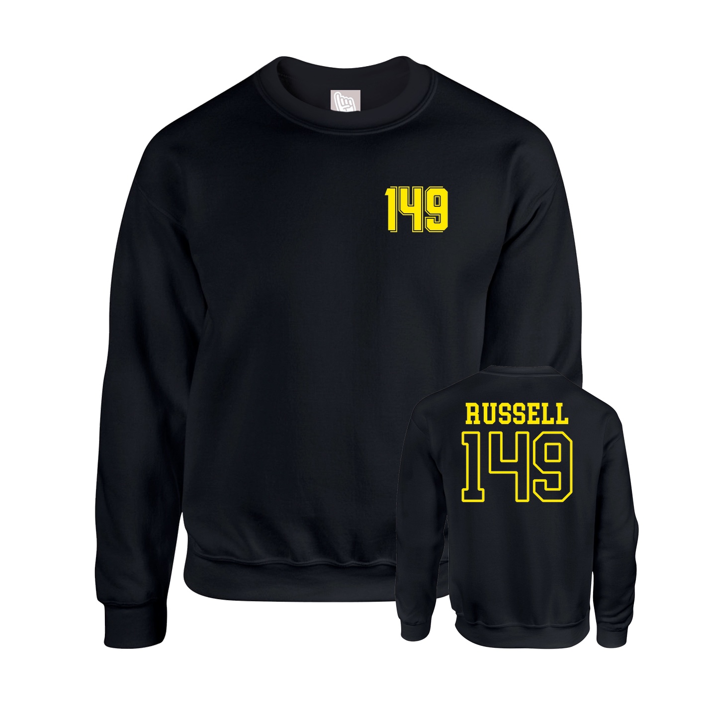 Fleece Crew — Chest Back in Black