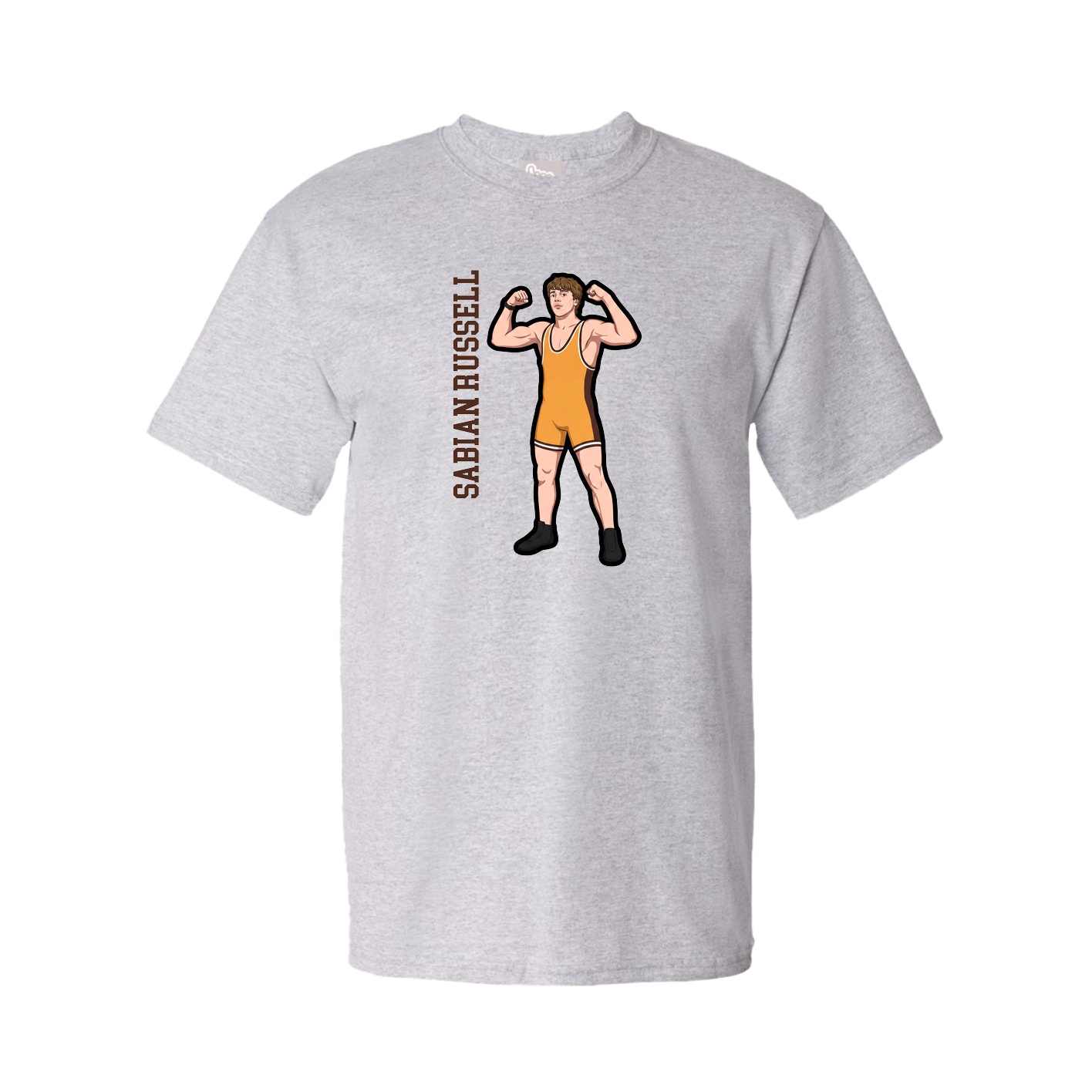 Tee — Name Vertical in Grey