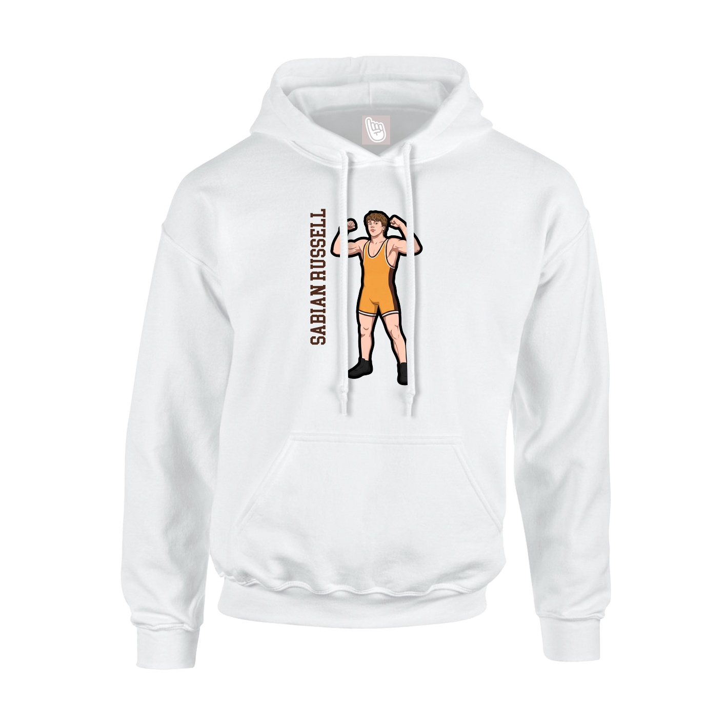 Youth Hoodie — Name Vertical in White