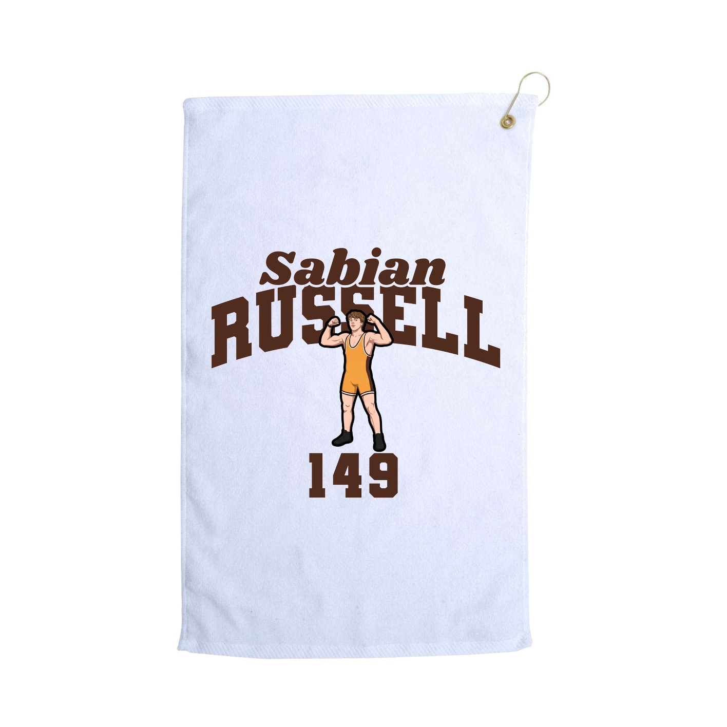 Golf Towel — Signature Arch in White
