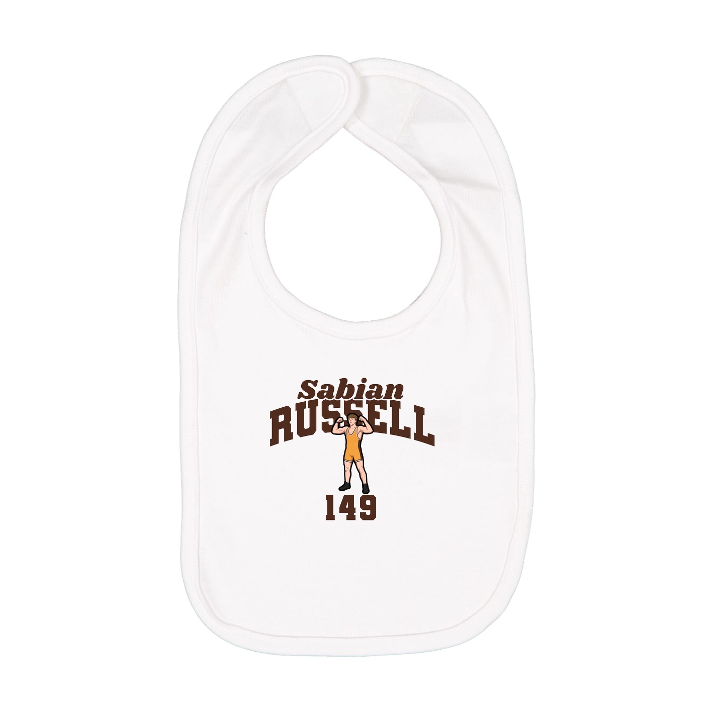 Infant Bib — Signature Arch in White