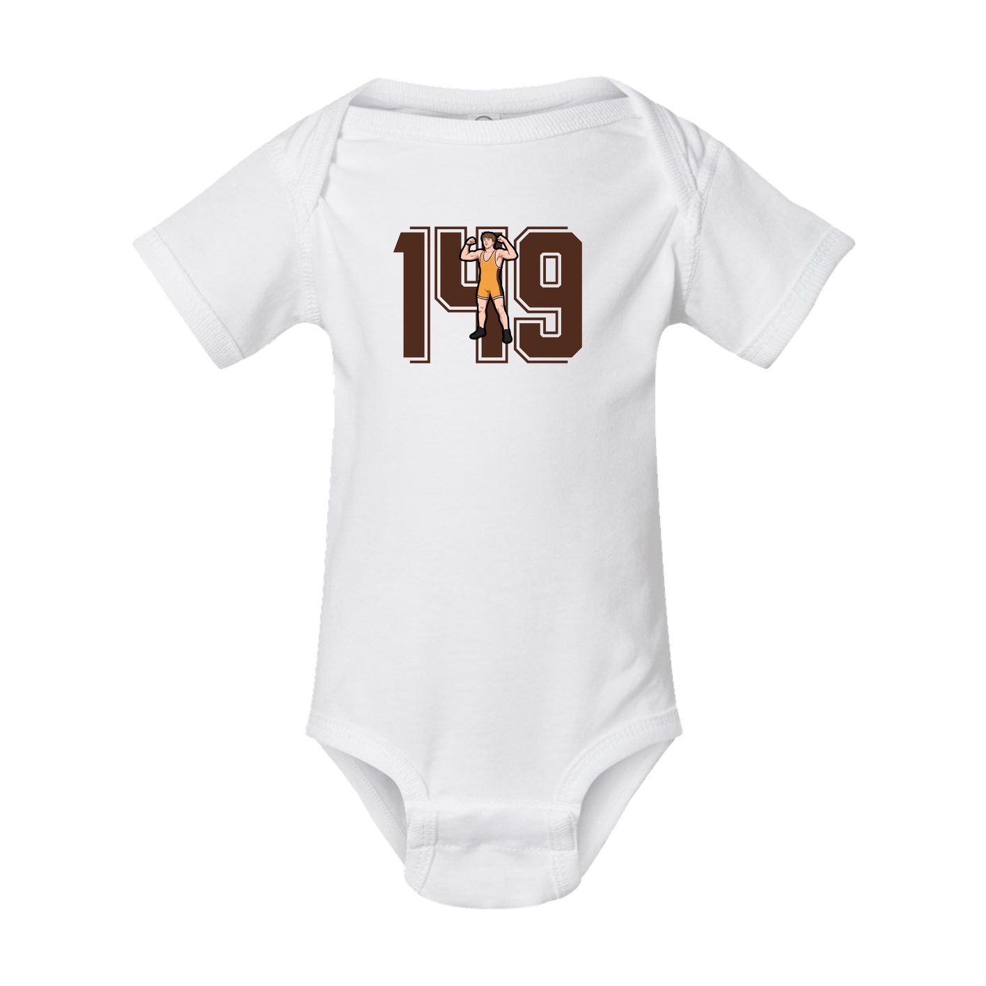 Baby Onesie — Number in White