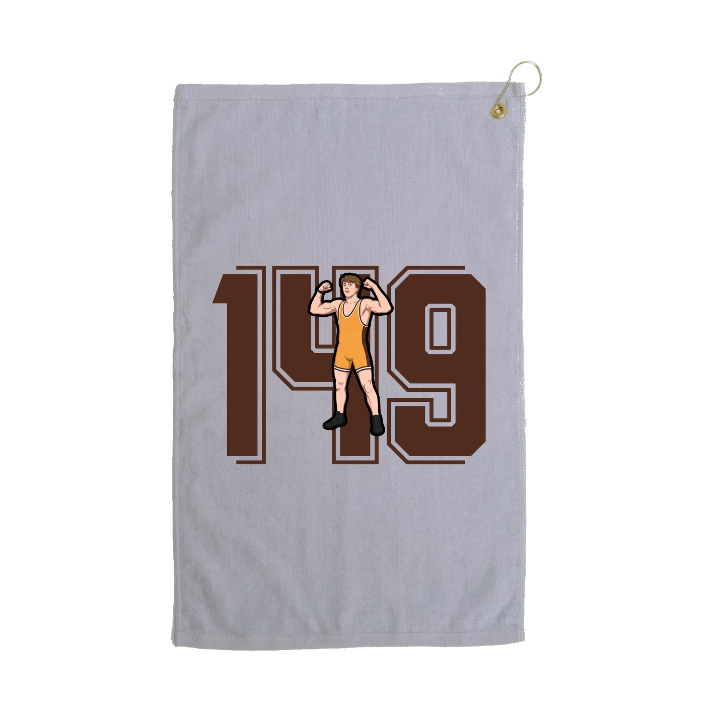 Golf Towel — Number in Grey