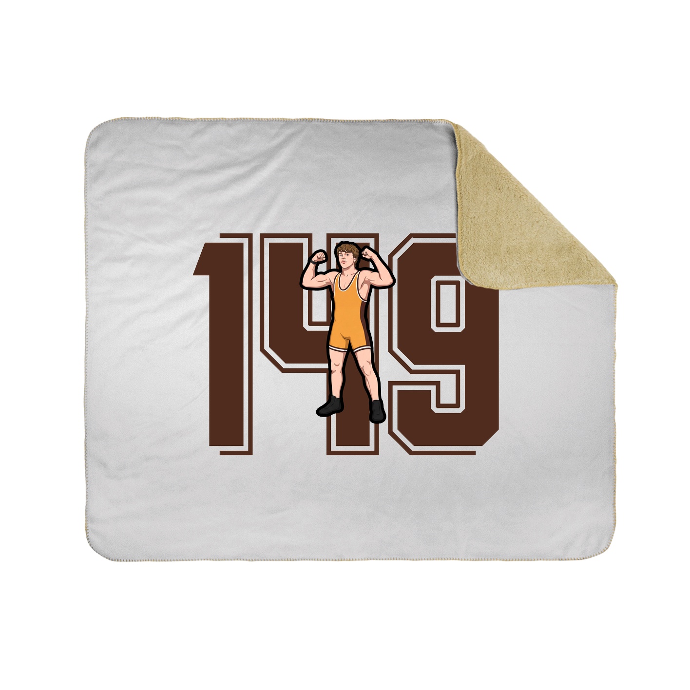 Throw Blanket — Number in White