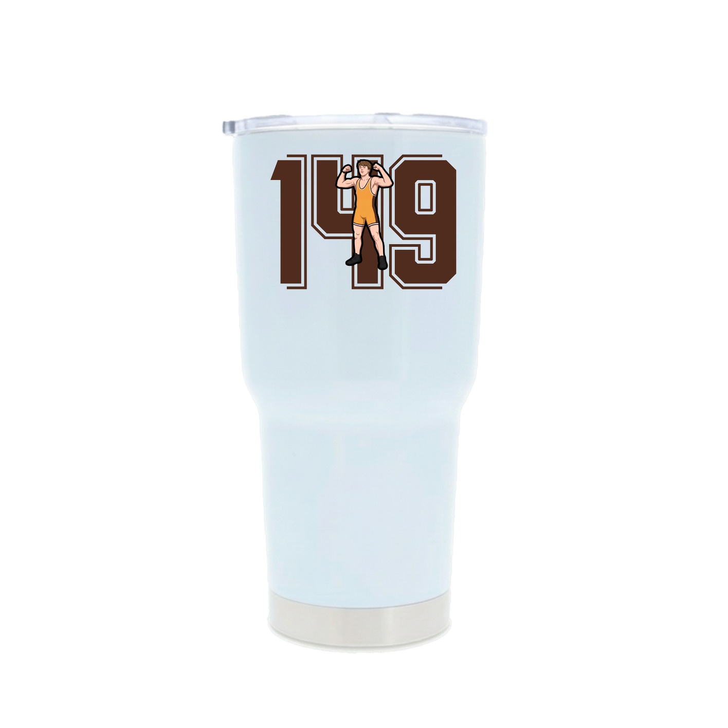 30oz Stainless Steel Tumbler — Number in White