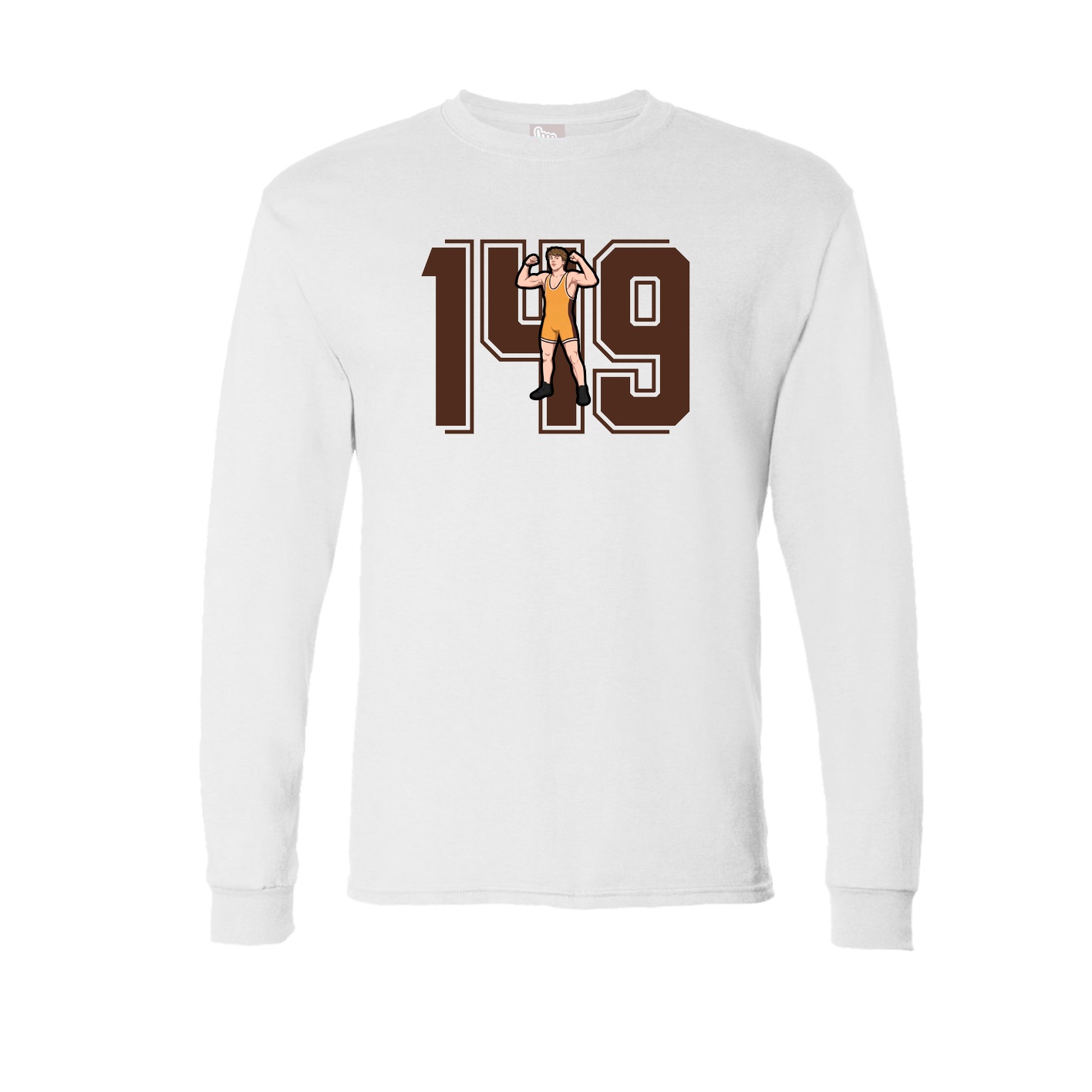 Long Sleeve Tee — Number in White