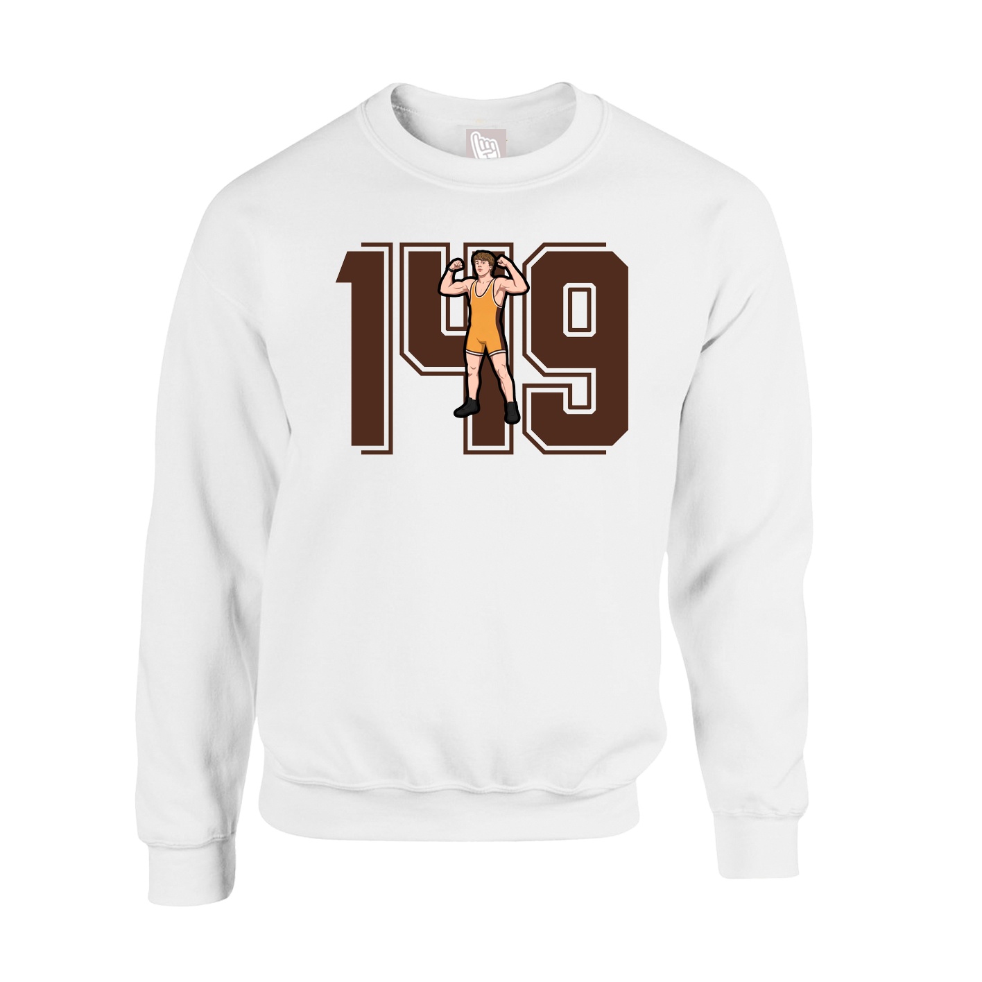 Fleece Crew — Number in White