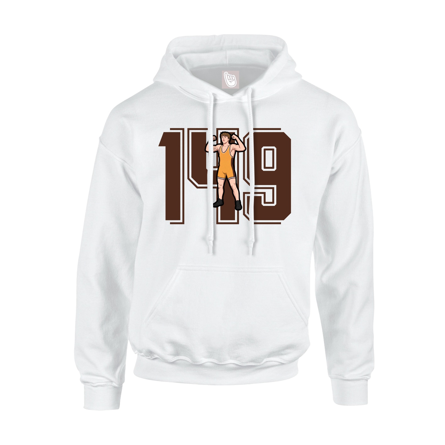 Youth Hoodie — Number in White