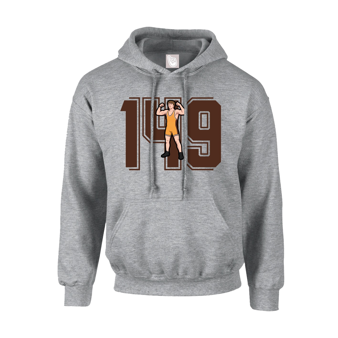 Youth Hoodie — Number in Grey