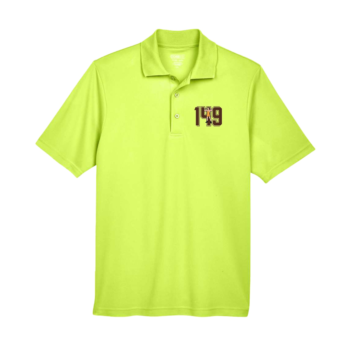 Performance Polo — Number in Yellow