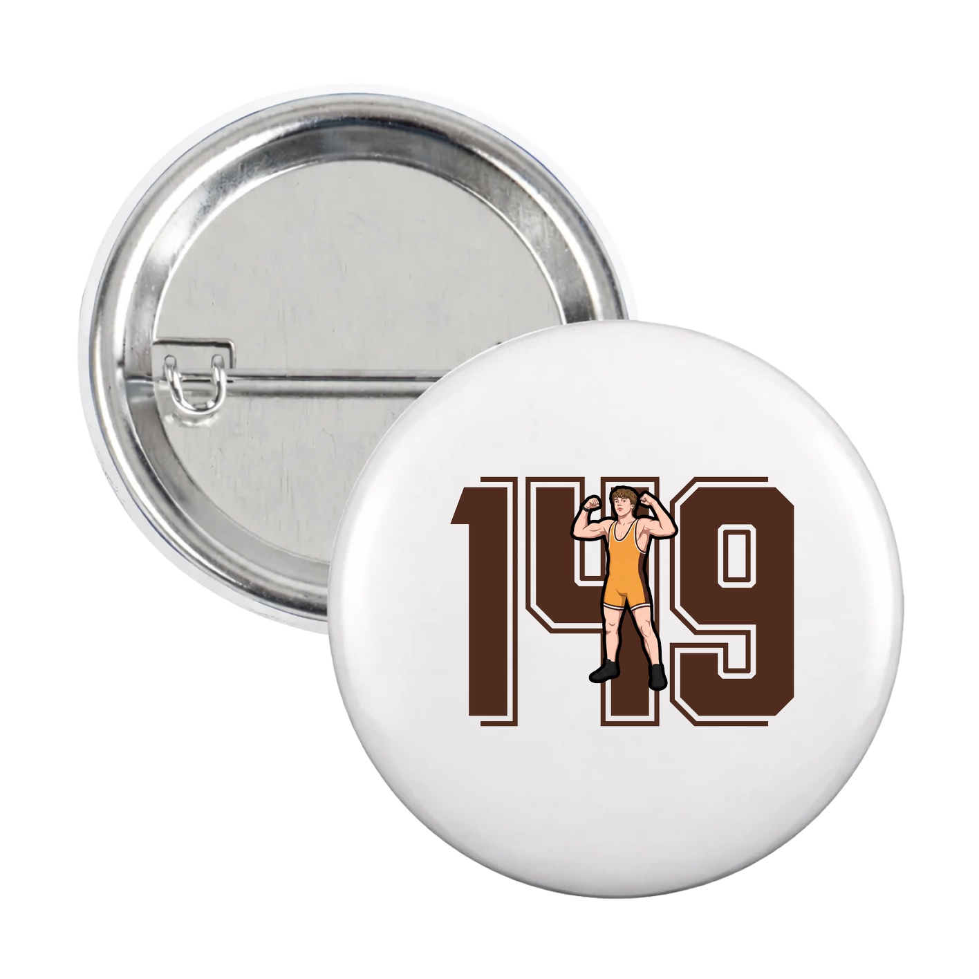 Game Day Button — Number in White
