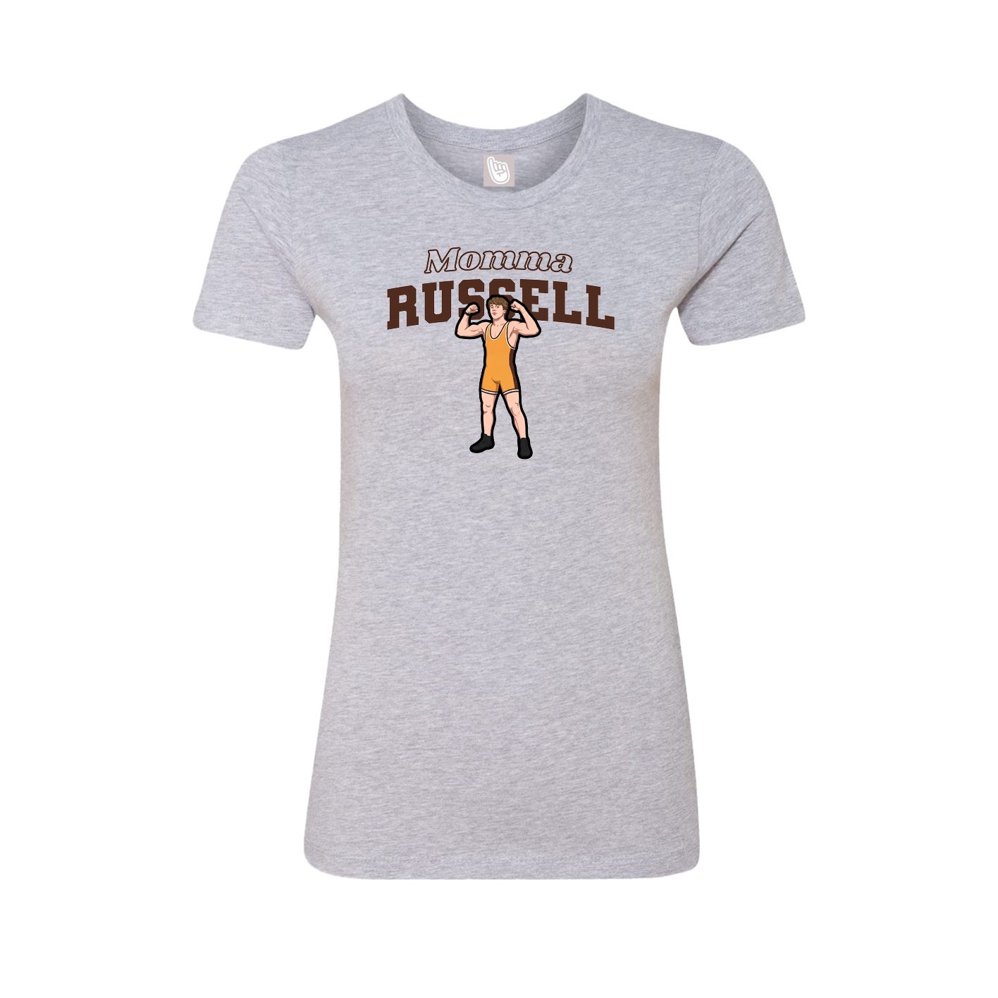 Womens Tee — Mothers Day Block in Grey