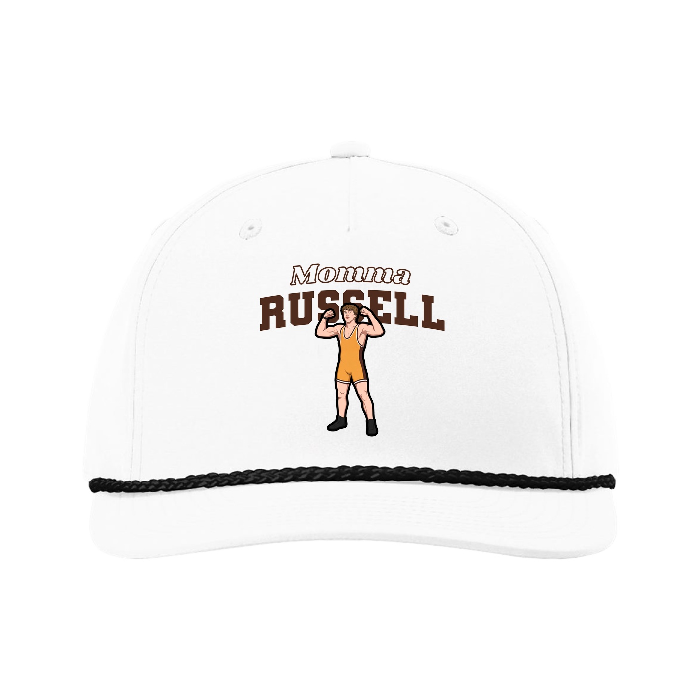 Five-Panel Classic Rope Cap — Mothers Day Block in White