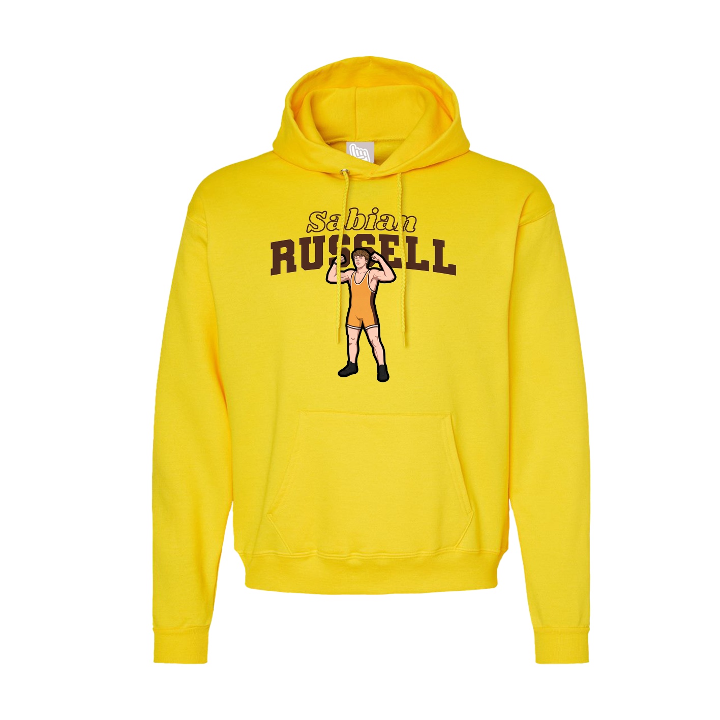 Hoodie — Name Arch in Yellow