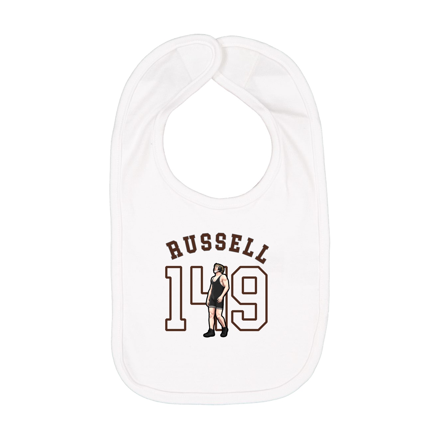 Infant Bib — Shirsey Arch in White