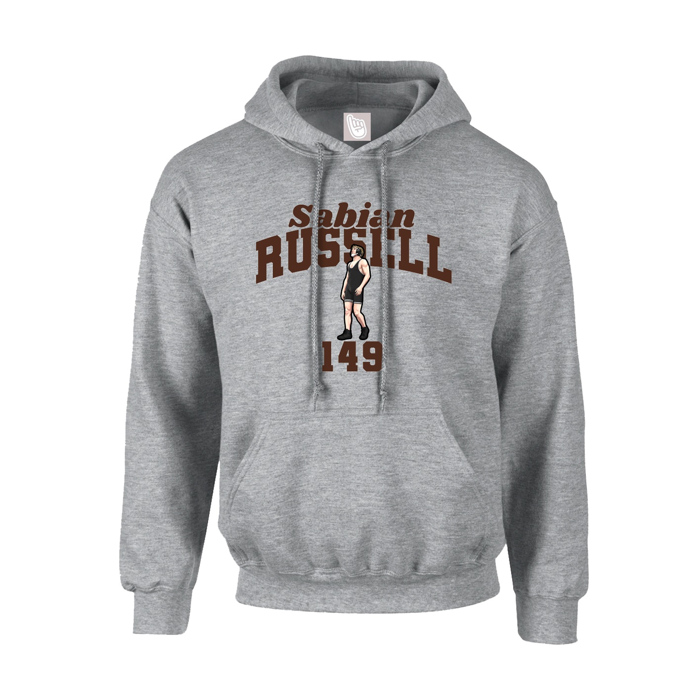 Youth Hoodie — Signature Arch in Grey
