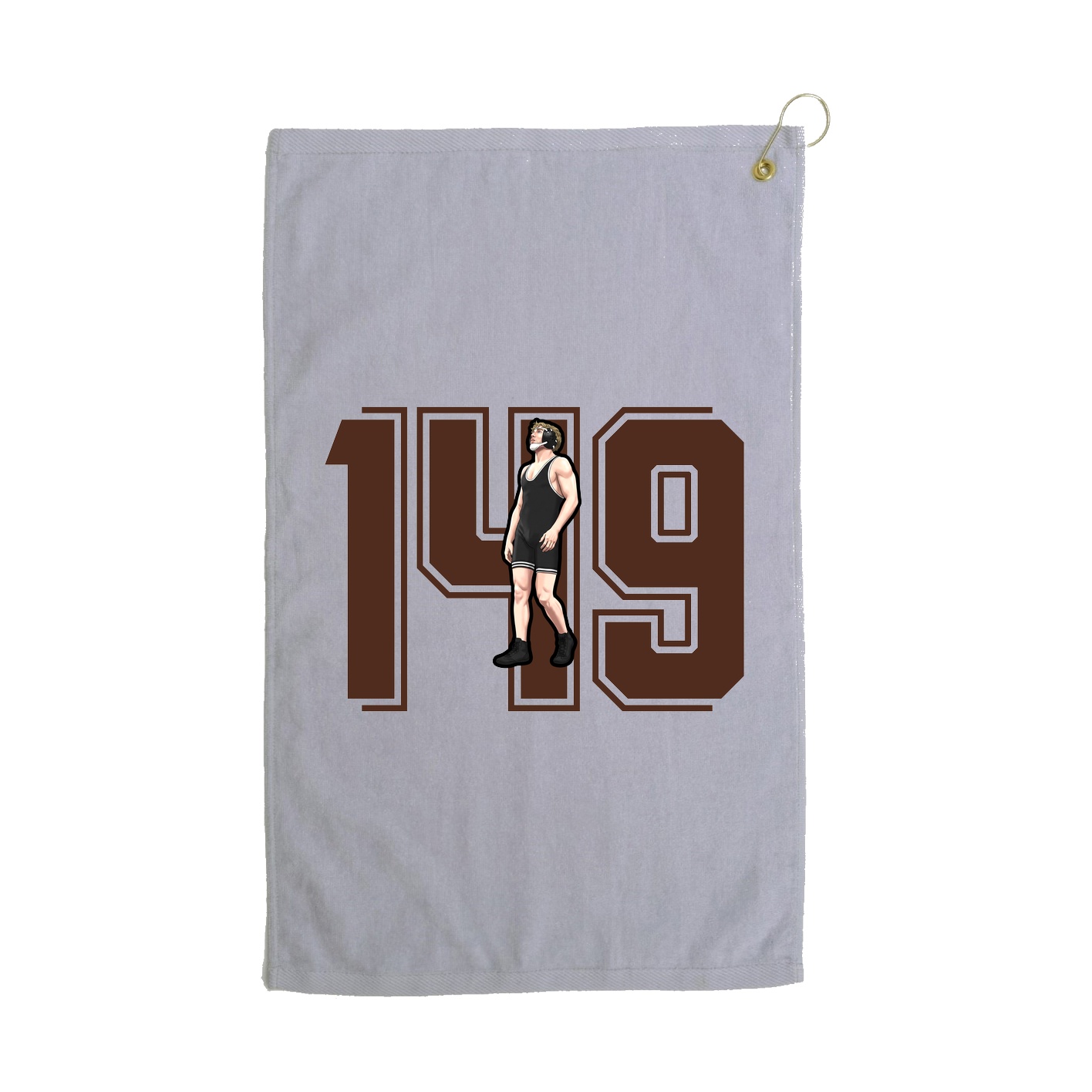 Golf Towel — Number in Grey