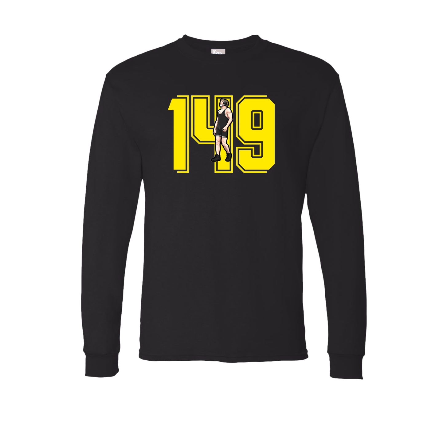 Long Sleeve Tee — Number in Black