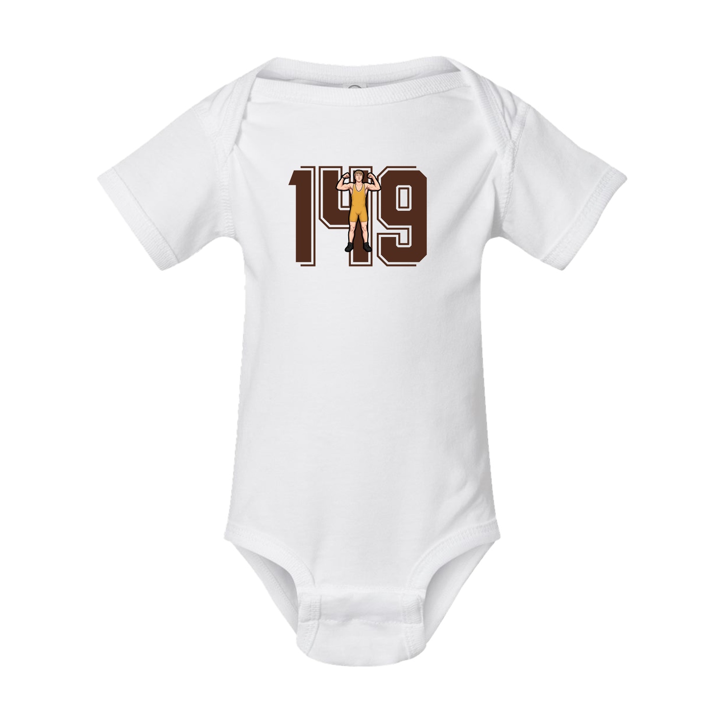 Baby Onesie — Number in White