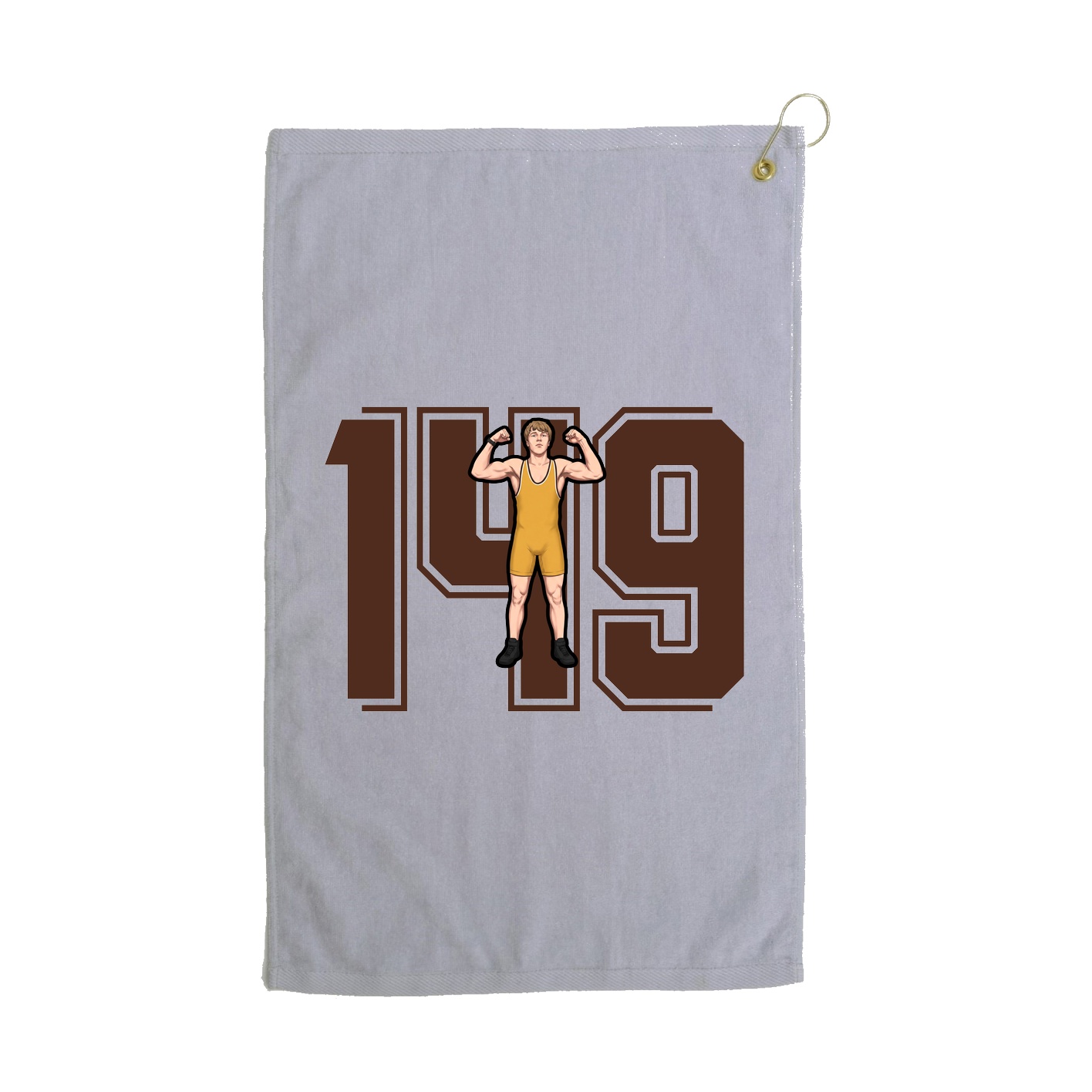 Golf Towel — Number in Grey